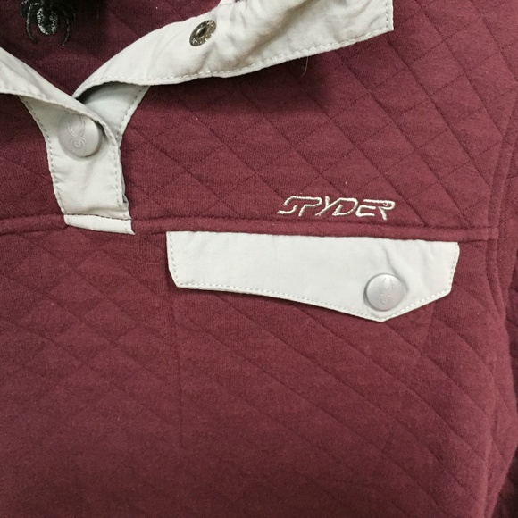 Spyder Maroon Quilted Pullover - Picture 6 of 15